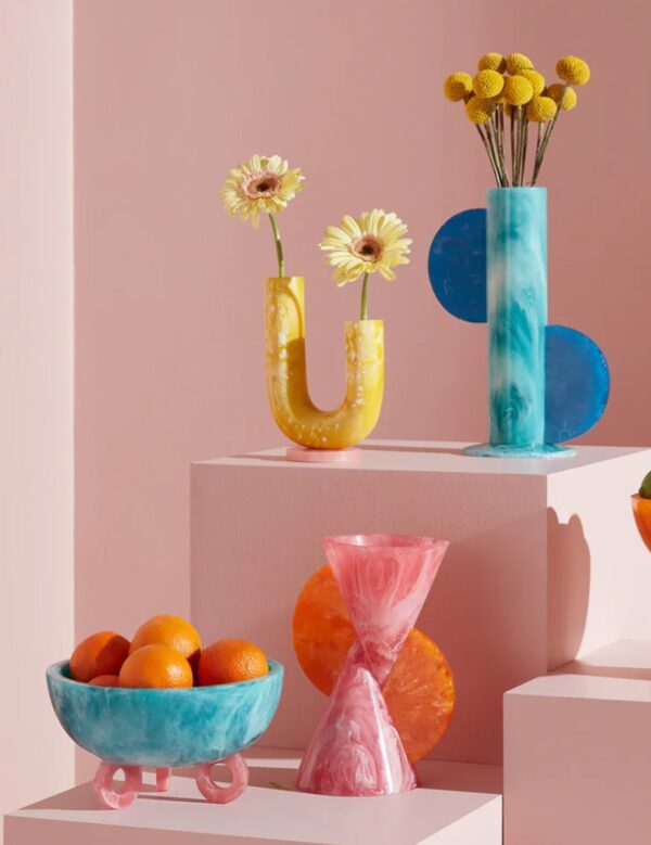 Mustique Kjeglevase, Rosa og Orange