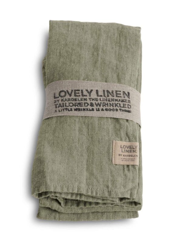 LOVELY SERVIETTER 45X45 CM AVOCADO 4-PK LOVELY LINEN