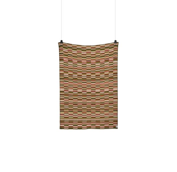 Ullpledd 135x200cm, Ida Olive Burgundy
