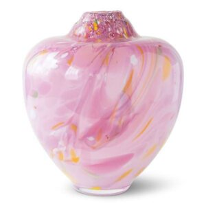 Unik Skulptur, Kunstvase 31cm Rosa