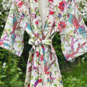 Kantha Kimono bomull / Tropisk