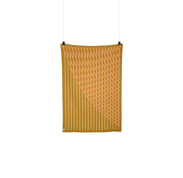 Ullpledd 135x200cm, Bislett Peach & Pistachio