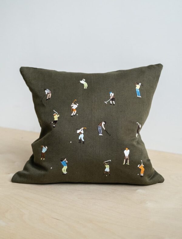 GOLFERS BRODERT PUTETREKK GRØNN 48X48 CM