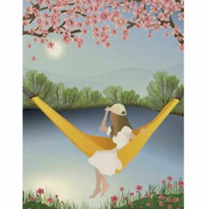 POSTER YELLOW HAMMOCK 30X40 CM