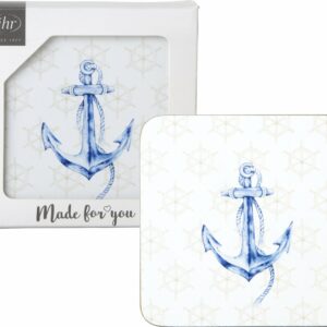 Glassbrikke Anchor Cream Sett m 4