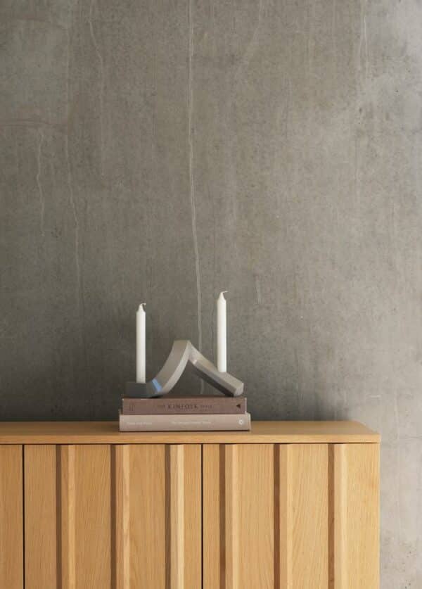 Crooked Candlestick Two Aluminium Grey