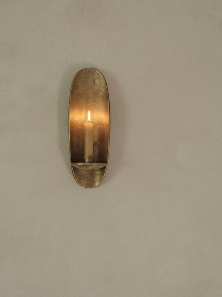 Agapé Wall Candle Holder – Brass