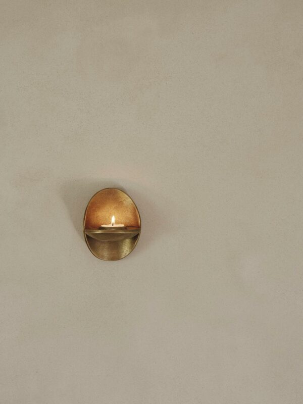 Agapé Wall Tealight Holder - Brass