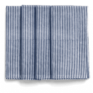 Serviett Striper blå og hvit 50x50cm 4pk