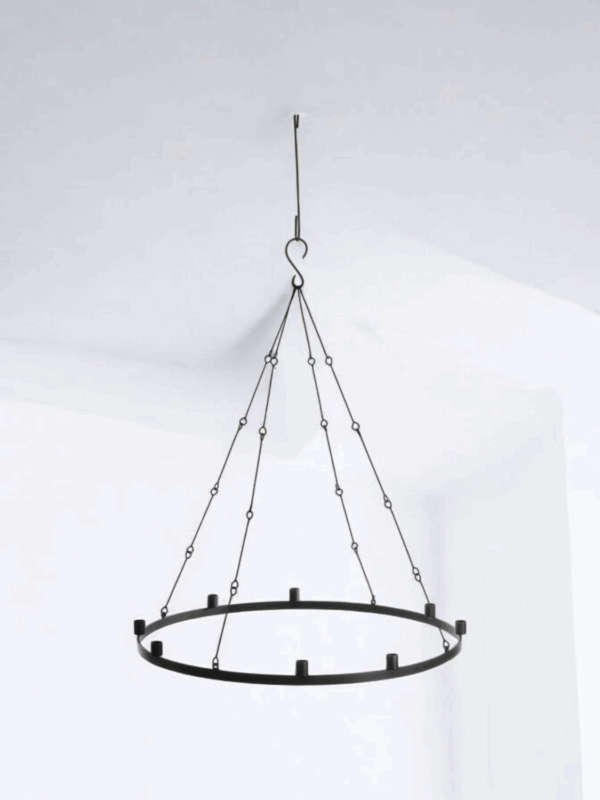 Lysekrone 70cm Stor Jern