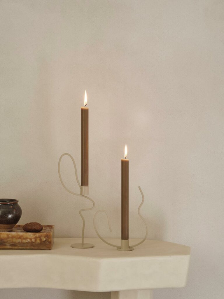 Valse Candle Holder – Low – Cashmere