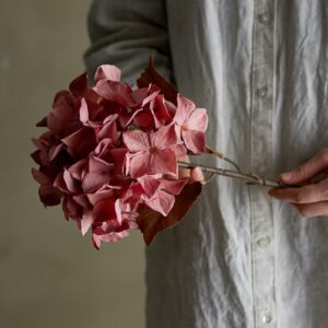 Kunstige Blomster, Hortensia stilk, Rosa, 20x65cm