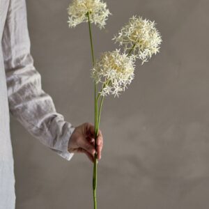 Kunstige Blomster, Allium stilk, Hvit, 18x63,5cm