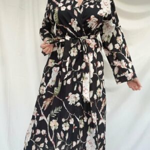 Kimono Bomull Fugl/Sort