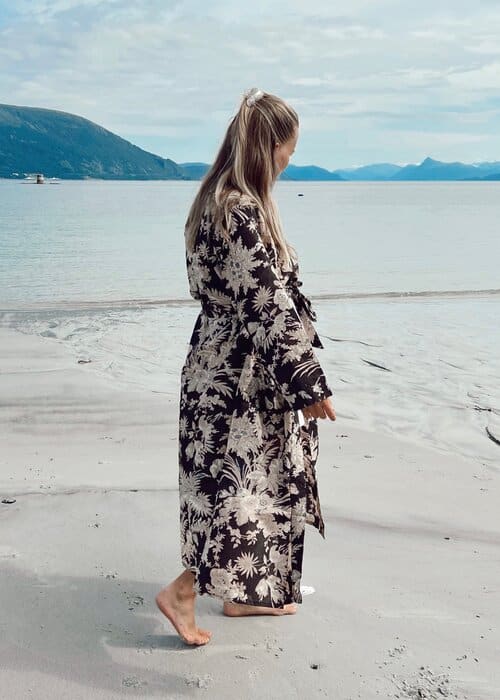 Kimono Bomull St. Tropez Sort