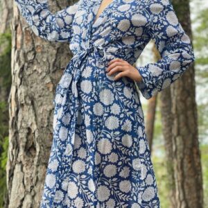 Kimono Bomull Cambric/Hav