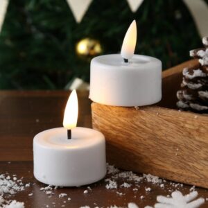 Real Flame Led Telys 2 stk 4,1 x 5 cm Hvit
