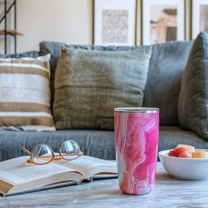 Tumbler med lokk 5,3liter, Rose Agate