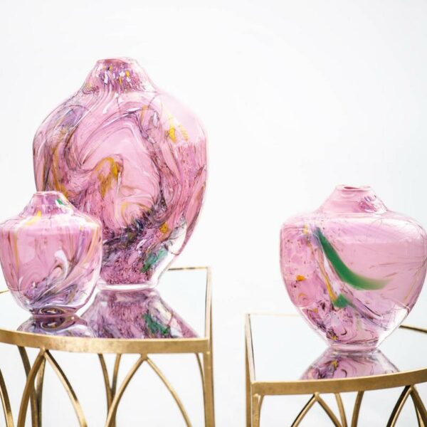 Unik Skulptur, Kunstvase 31cm Rosa - Bilde 2