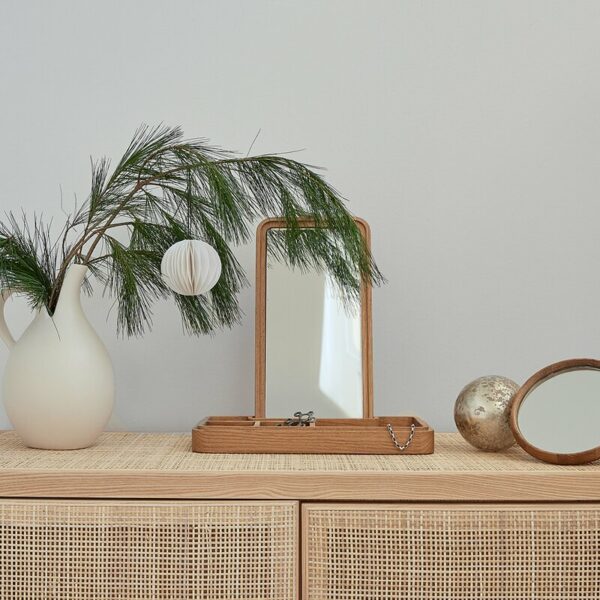 Mirror Box oppbevaringsboks med speil 5,2x32 cm eik - Bilde 2