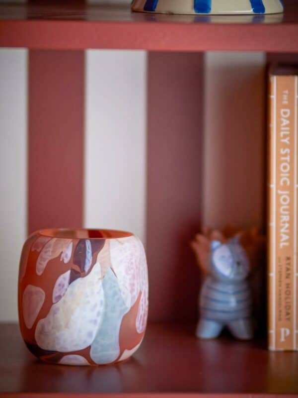 Karan telysholder, rosa, resirkulert glass - Bilde 2