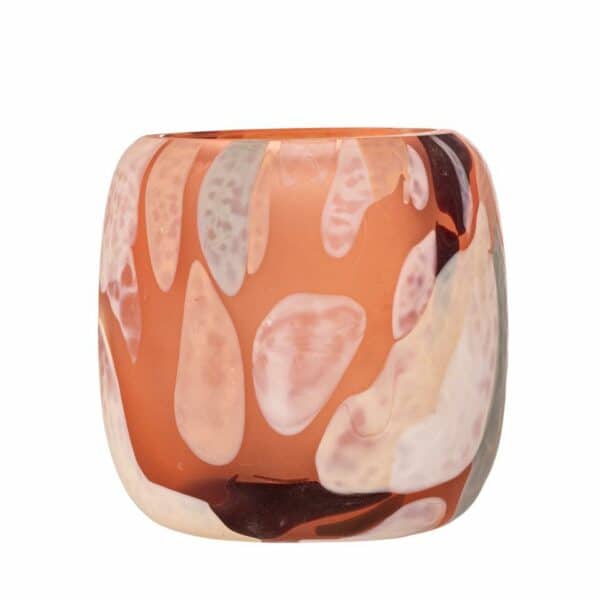 Karan telysholder, rosa, resirkulert glass - Bilde 3