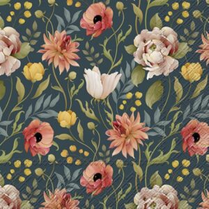 Cocktailservietter Flower Story Blue