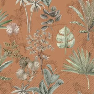 LUNSJ SERVIETT HAPPY LEAVES TERRACOTTA