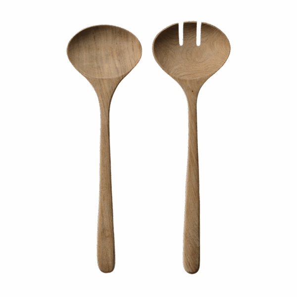 Salatbestikk Ubehandlet Teak 30cm