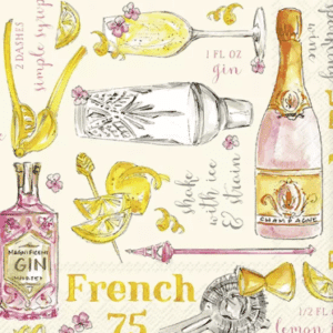 Cocktailservietter, Frensh 75