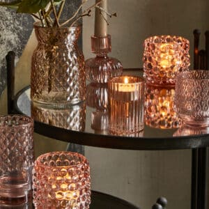 Boble Telysestake Rosa