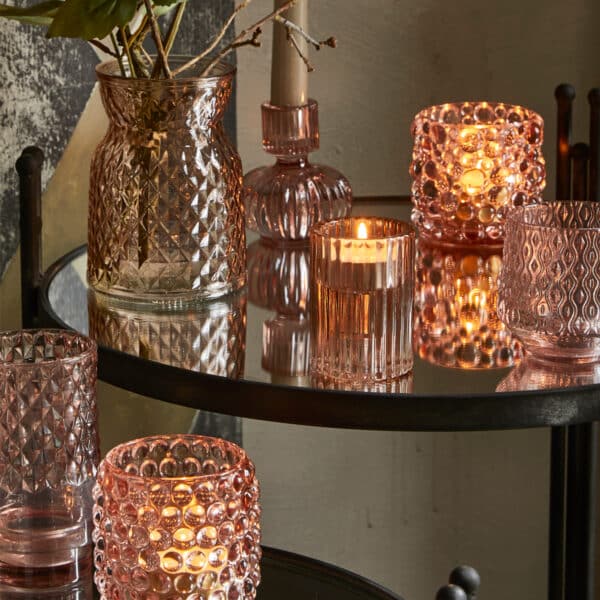 Boble Telysestake Rosa