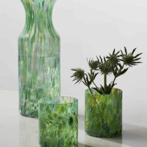 SWIRL KARAFFEL VASE GRØNN MAGNOR GLASSVERK