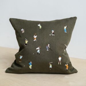 GOLFERS BRODERT PUTETREKK GRØNN 48X48 CM