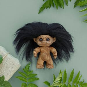 Lykketroll Original eik 9 cm