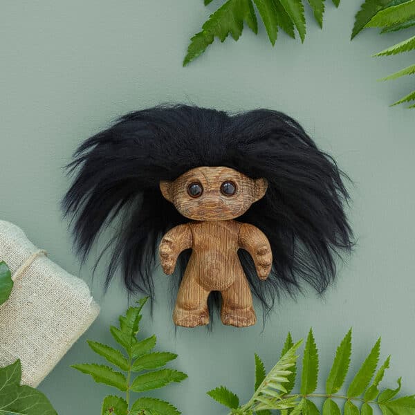 Lykketroll Original eik 9 cm