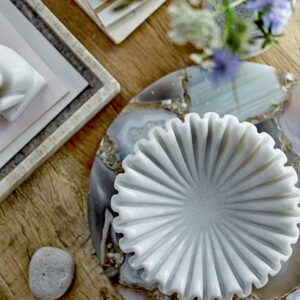 Harmonia-skål, hvit, marmor