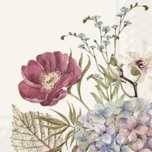 Cocktailservietter Belles Fleurs Cream