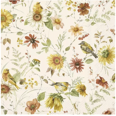 Lunsj Serviett Late Summer Beauties Cream