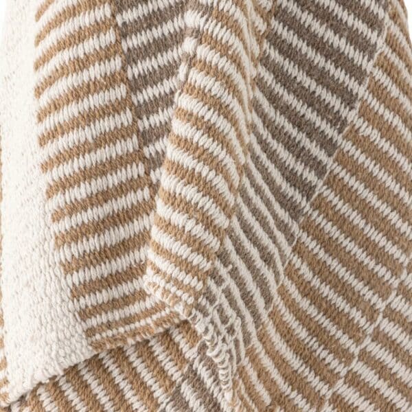 Isnel Pledd, Brun/Beige, Resirkulert Bomull - Bilde 3