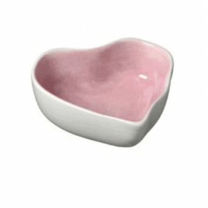 Hjerte skål dyp 15cm Soft Pink