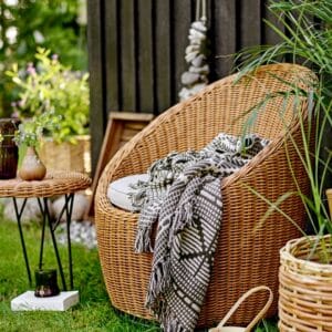 Gutte Pledd, Svart, Resirkulert Bomull