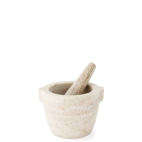 Mortel hvit marmor d12 h7,5 cm