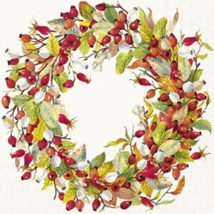 Lunsj serviett, Rose Hip Green