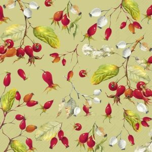 Lunsj serviett, Rose Hip Green