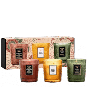 Duftlys gavesett 3-pk Forbidden Fig, Baltic Amber, Temple Moss
