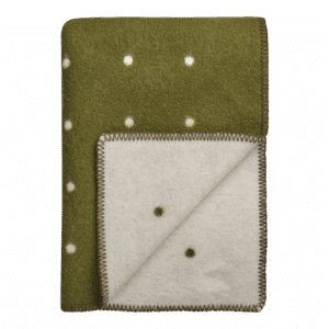 Ullpledd 135x200cm, Pastille Green Moss