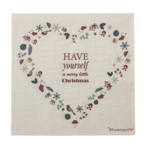 Paia serviett, Rød/Beige