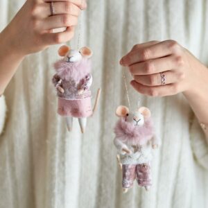 Peo-Mus, Rosa, ull, assortert Pr stk,