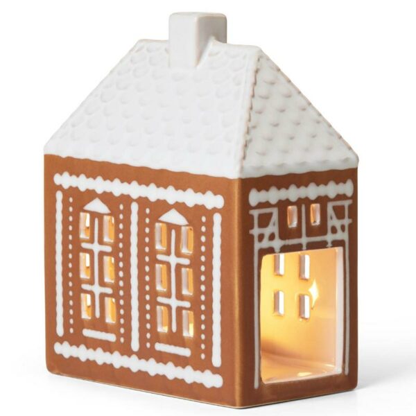 Pepperkakehus lyshus medium 15cm brun - Bilde 3
